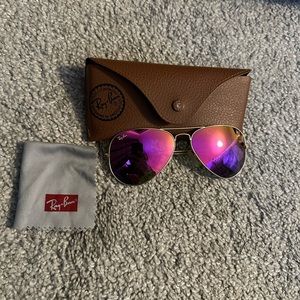 Pink Ray Ban Aviator Sunglasses